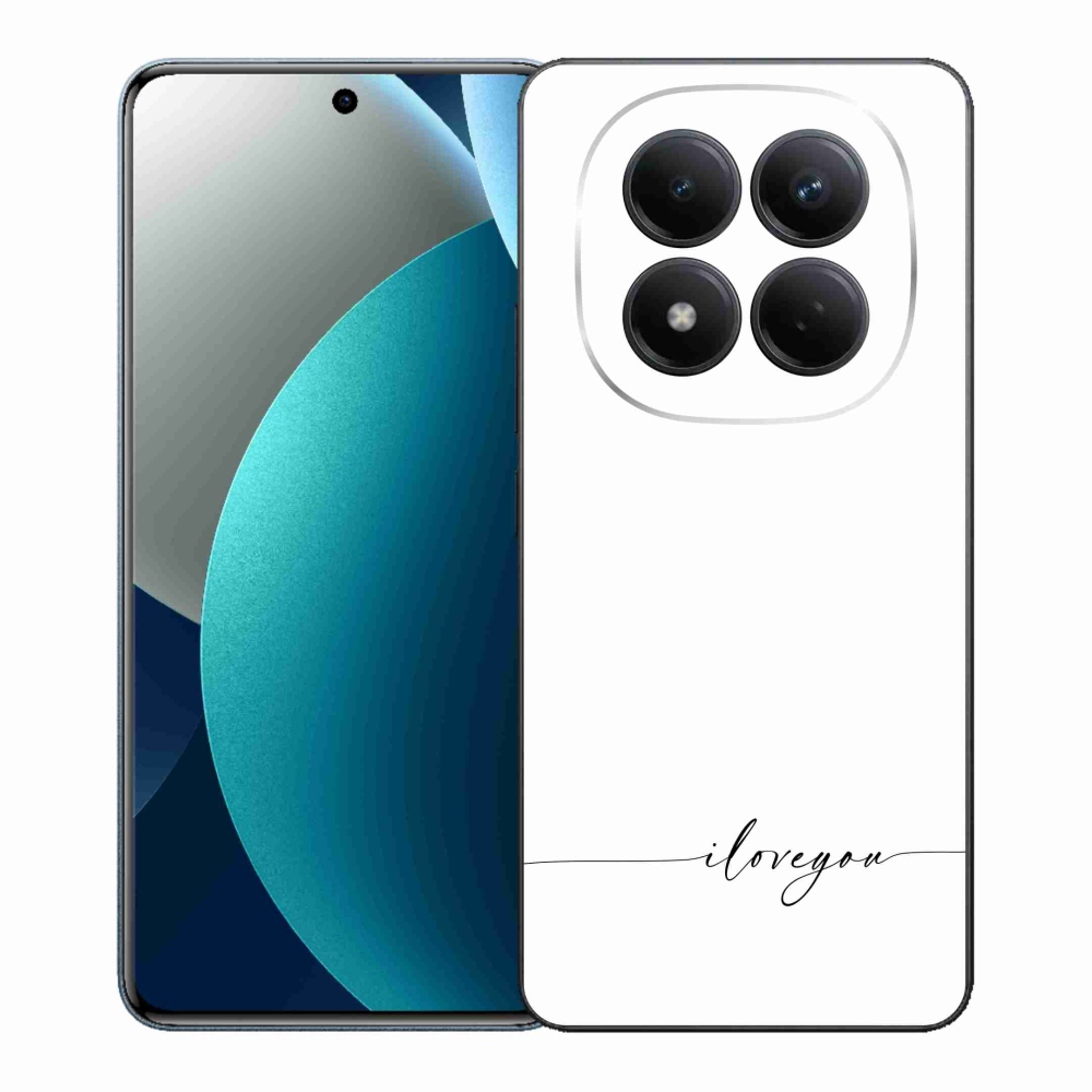 Gélový kryt mmCase na Xiaomi Redmi Note 15 Pro - I love you biele pozadie