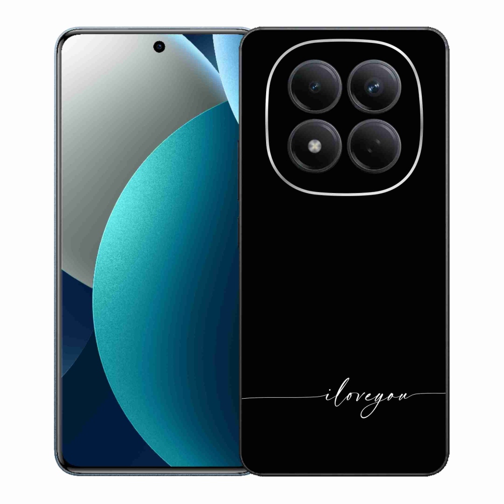 Gélový kryt mmCase na Xiaomi Redmi Note 15 Pro - I love you čierne pozadie
