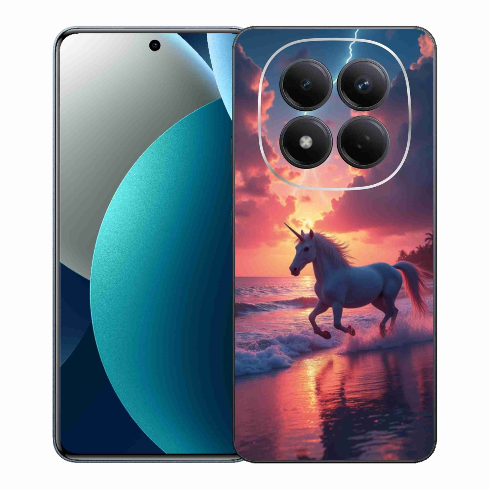 Gélový kryt mmCase na Xiaomi Redmi Note 15 Pro - jednorožec na pláži