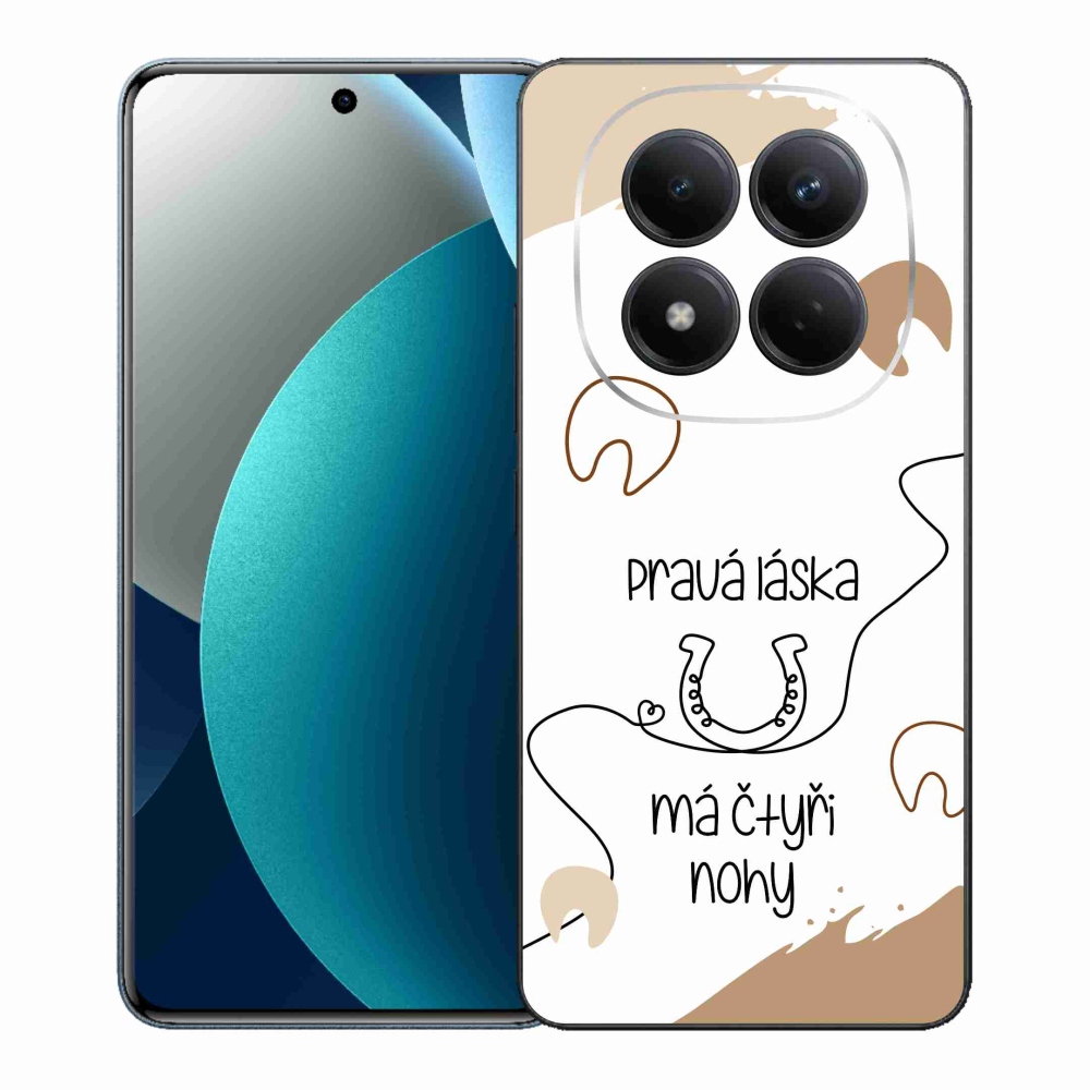 Gélový kryt mmCase na Xiaomi Redmi Note 15 Pro - konský motív biele pozadie