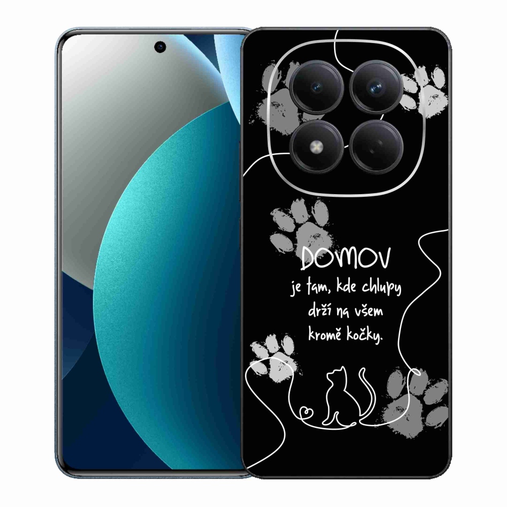 Gélový kryt mmCase na Xiaomi Redmi Note 15 Pro - mačacie motív čierne pozadie