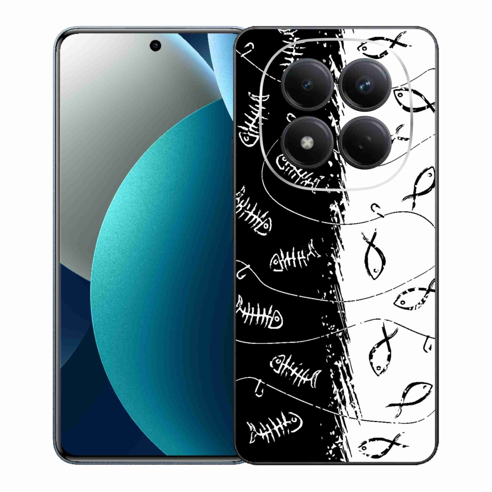 Gélový kryt mmCase na Xiaomi Redmi Note 15 Pro - kostry a rybky