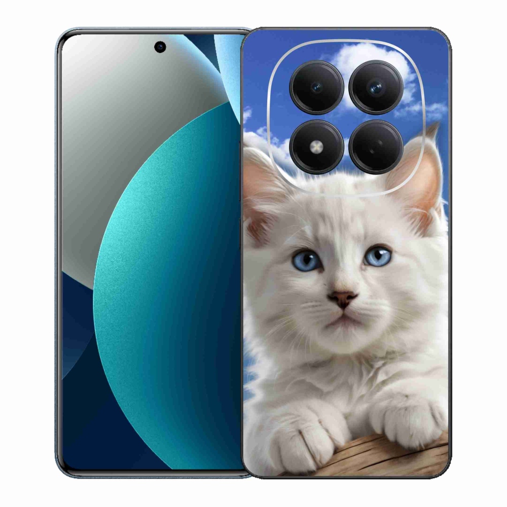 Gélový kryt mmCase na Xiaomi Redmi Note 15 Pro - mačiatko a oblaky
