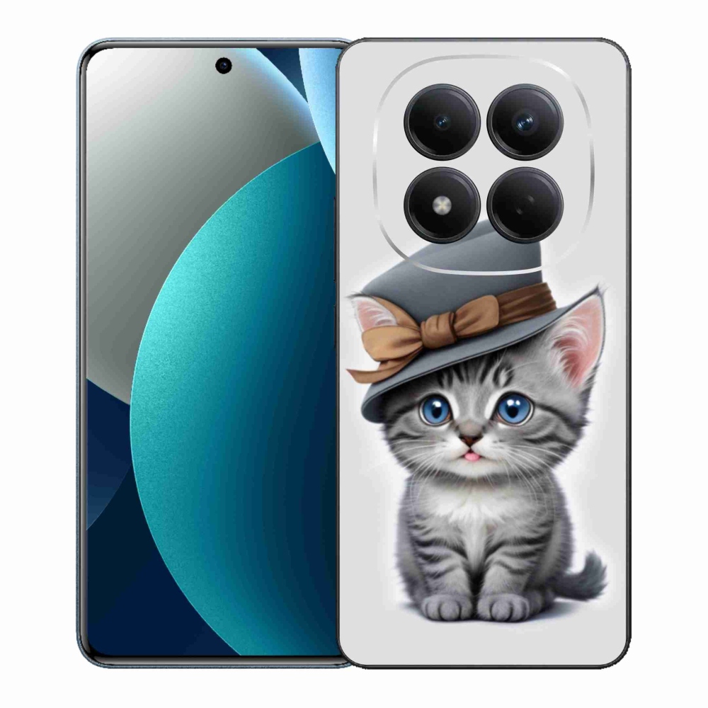 Gélový kryt mmCase na Xiaomi Redmi Note 15 Pro - mačiatko s klobúkom
