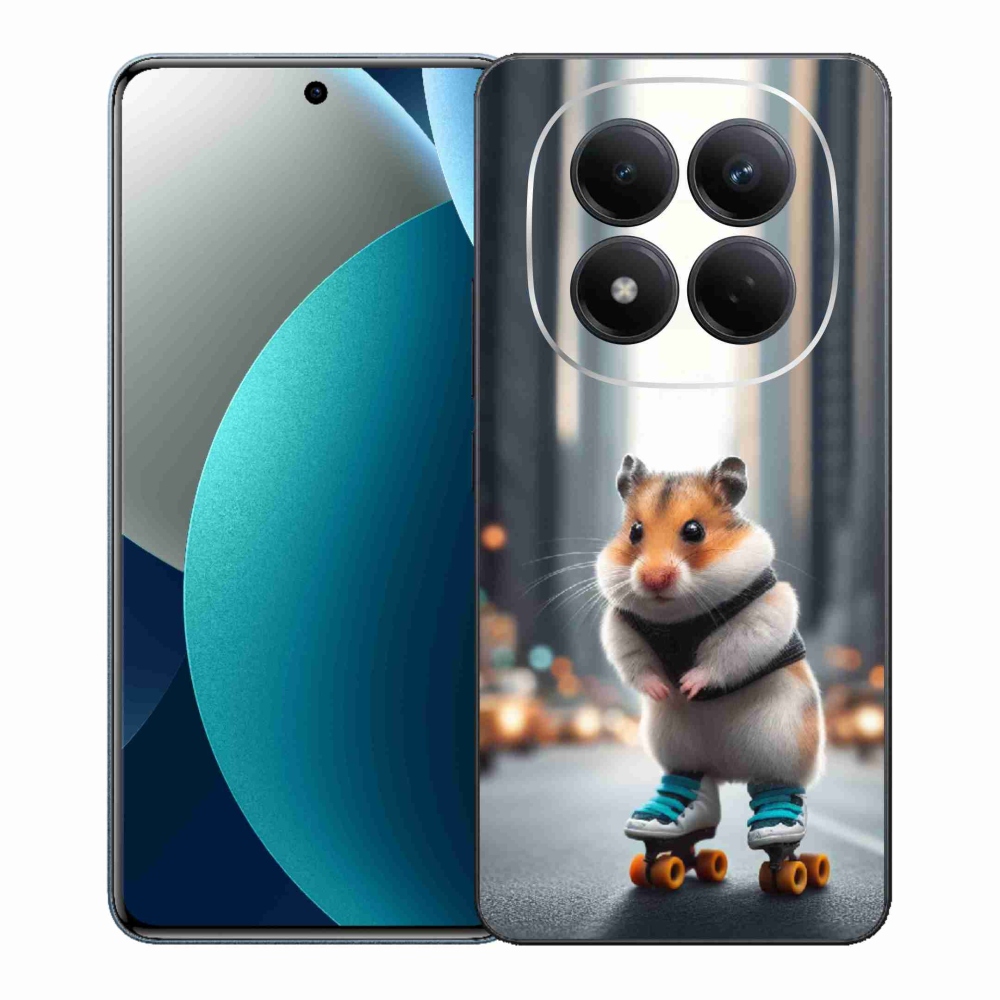 Gélový kryt mmCase na Xiaomi Redmi Note 15 Pro - škrečok na korčuliach