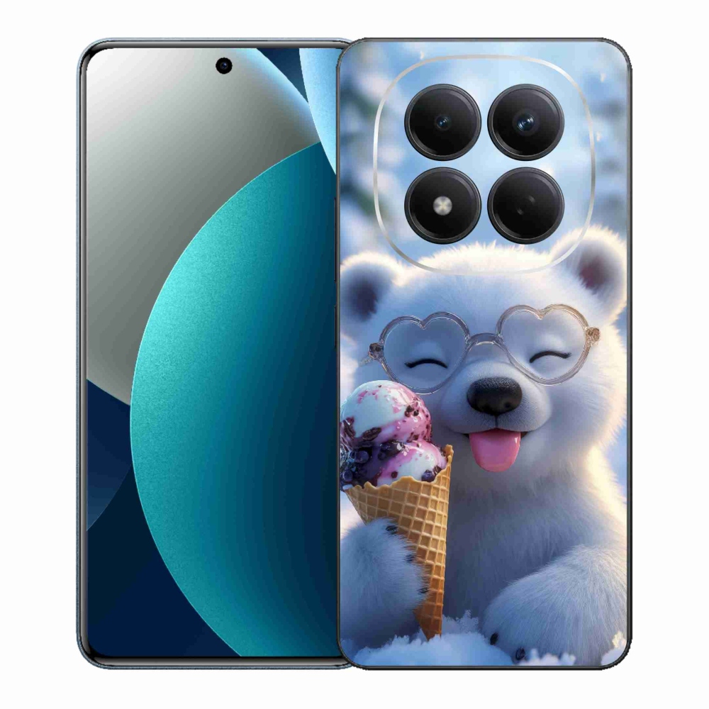 Gélový kryt mmCase na Xiaomi Redmi Note 15 Pro - medvedík so zmrzlinou