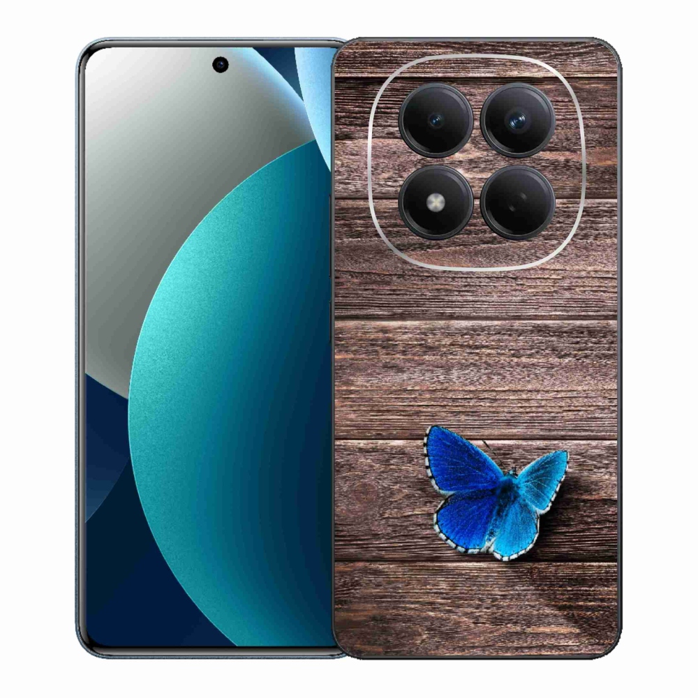 Gélový kryt mmCase na Xiaomi Redmi Note 15 Pro - modrý motýľ 1