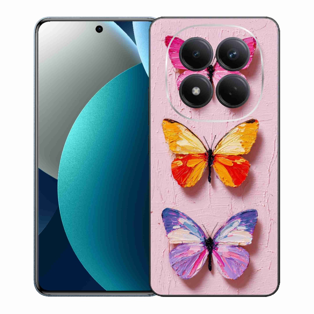 Gélový kryt mmCase na Xiaomi Redmi Note 15 Pro - motýlia trojica
