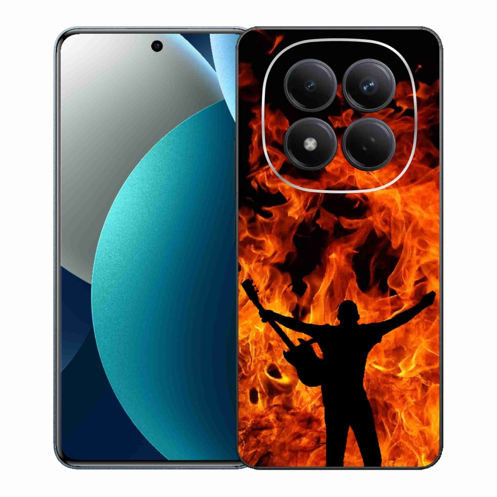 Gélový kryt mmCase na Xiaomi Redmi Note 15 Pro - muzikant a oheň