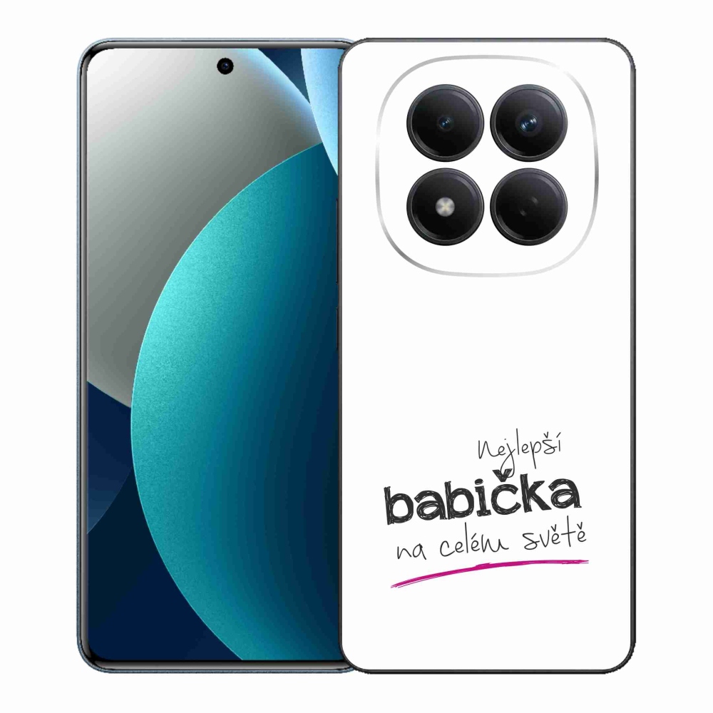Gélový kryt mmCase na Xiaomi Redmi Note 15 Pro - najlepšia babička 4 biele pozadie