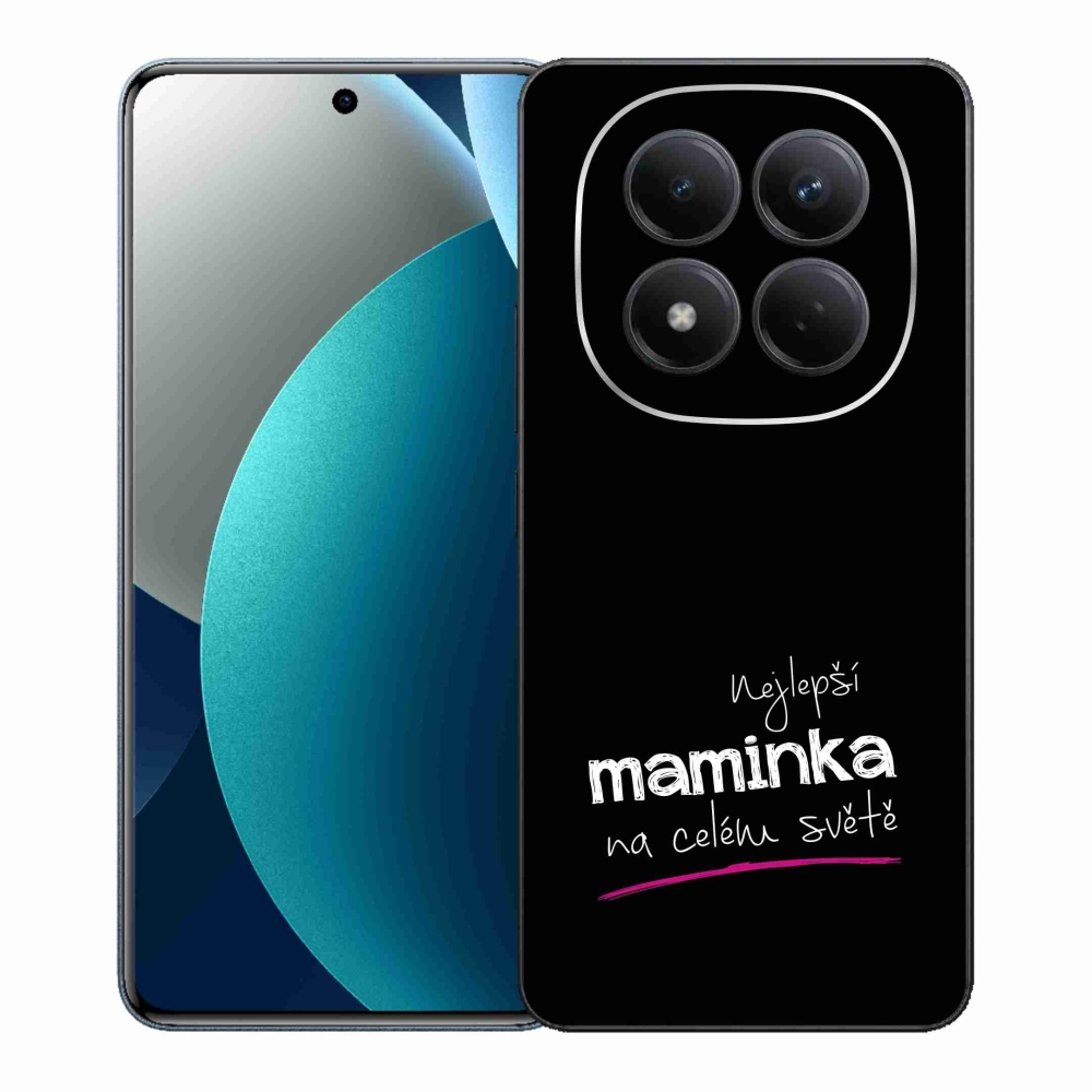 Gélový kryt mmCase na Xiaomi Redmi Note 15 Pro - najlepšia mamička 4 čierne pozadie