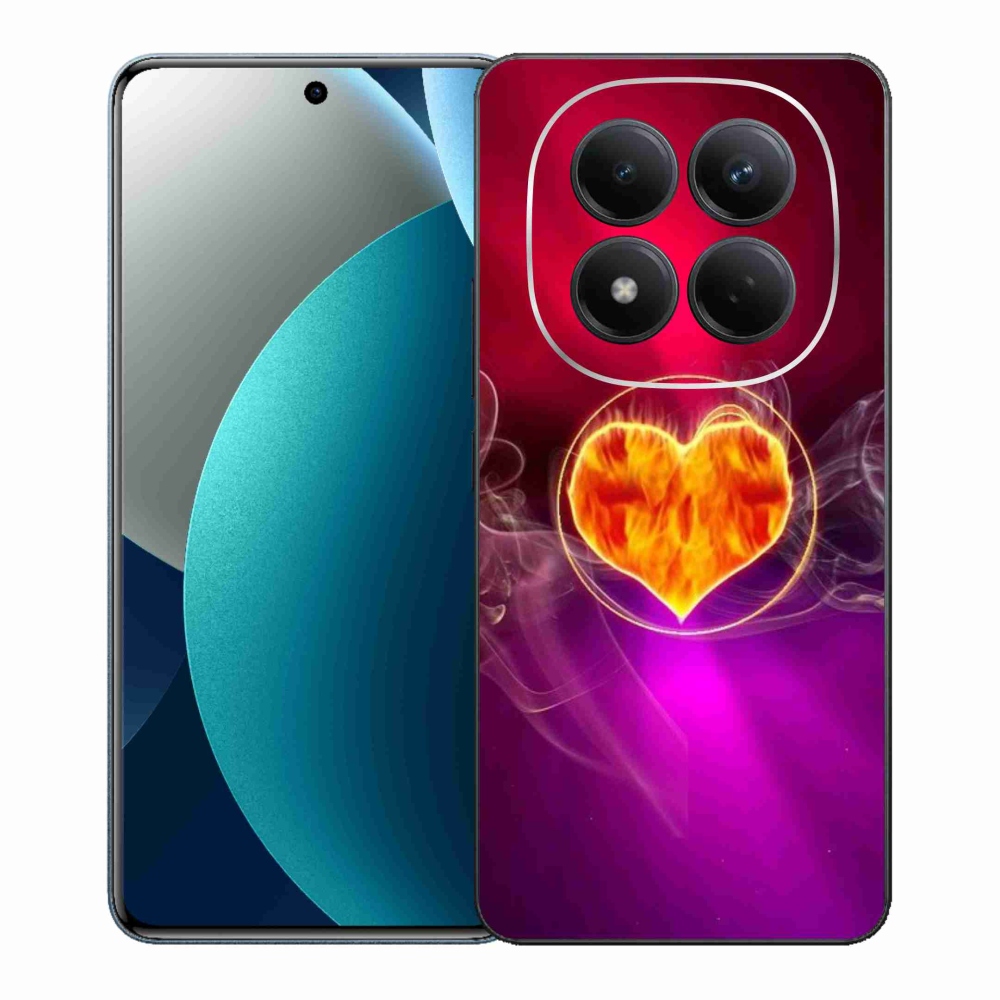 Gélový kryt mmCase na Xiaomi Redmi Note 15 Pro - ohnivé srdce