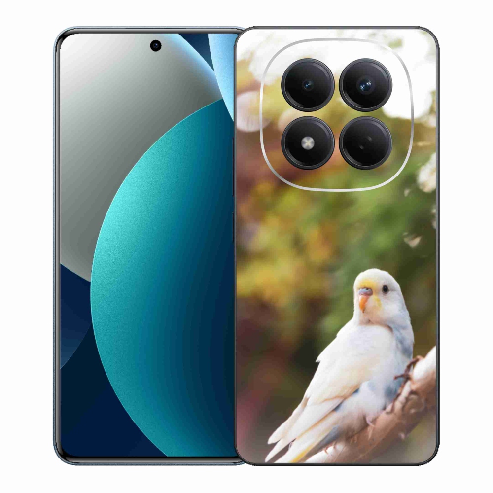 Gélový kryt mmCase na Xiaomi Redmi Note 15 Pro - papagáj andulka biela