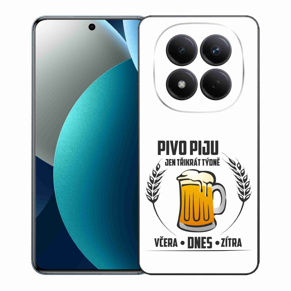 Gélový kryt mmCase na Xiaomi Redmi Note 15 Pro - pivný motív biele pozadie