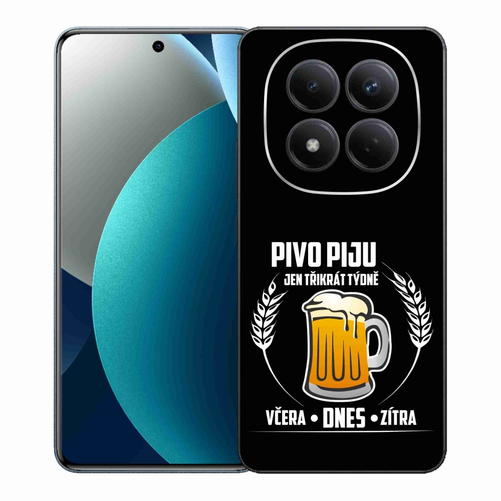 Gélový kryt mmCase na Xiaomi Redmi Note 15 Pro - pivný motív čierne pozadie