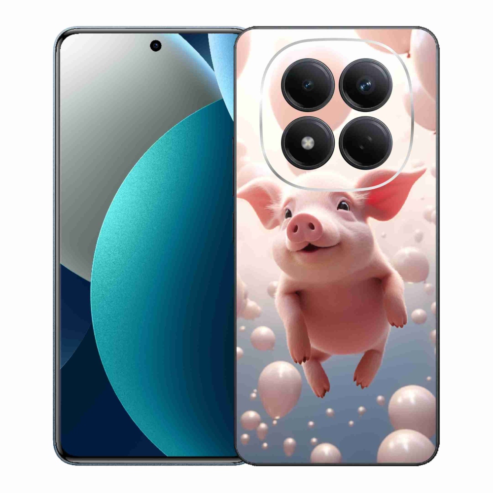 Gélový kryt mmCase na Xiaomi Redmi Note 15 Pro - prasiatko s balónikmi