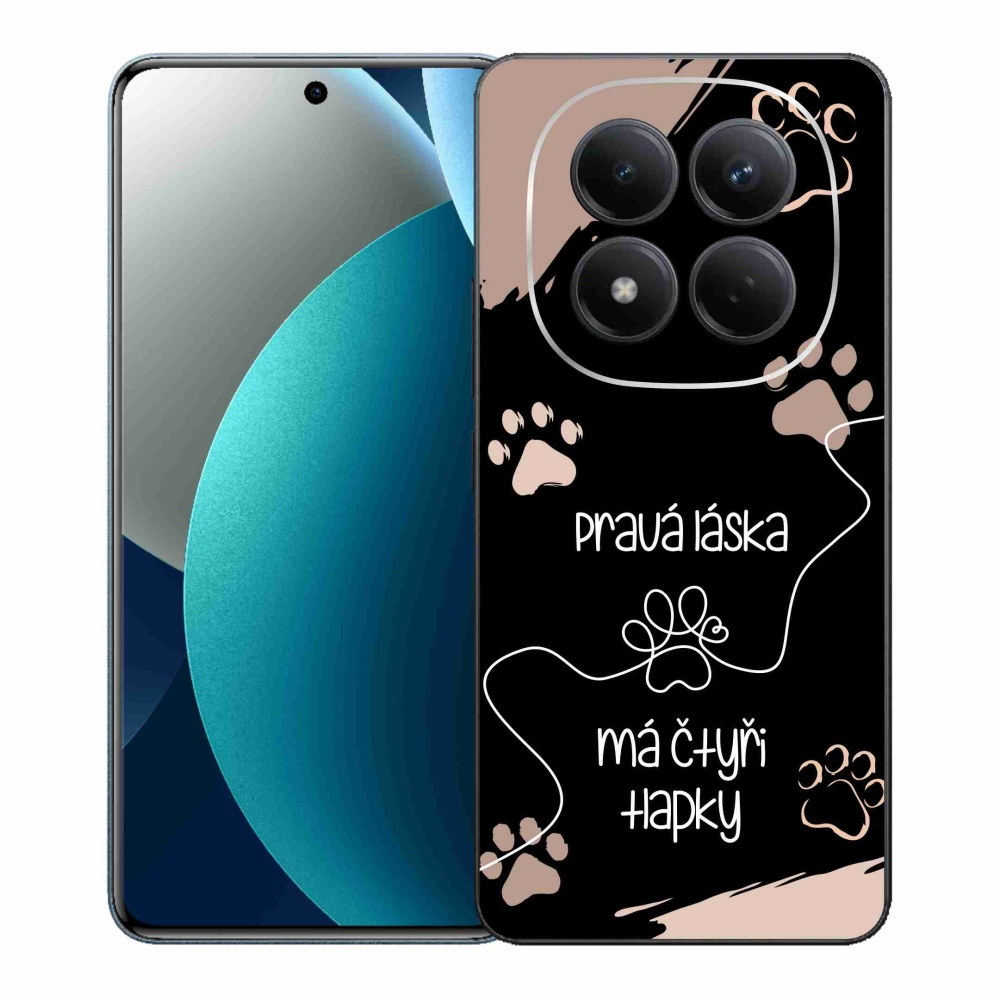 Gélový kryt mmCase na Xiaomi Redmi Note 15 Pro - psí motív 1 čierne pozadie