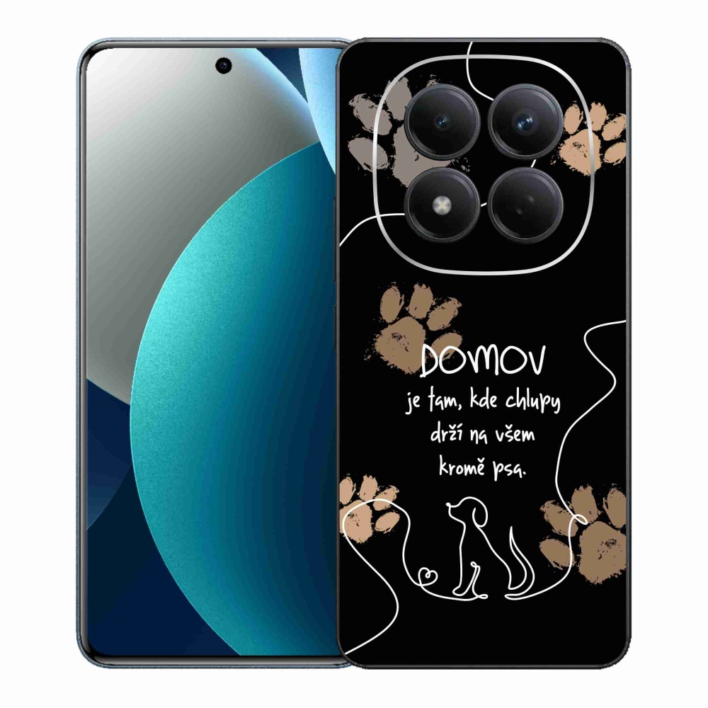 Gélový kryt mmCase na Xiaomi Redmi Note 15 Pro - psí motív čierne pozadie