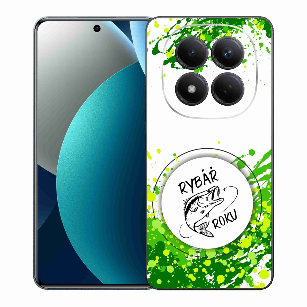 Gélový kryt mmCase na Xiaomi Redmi Note 15 Pro - rybár roka biele pozadie