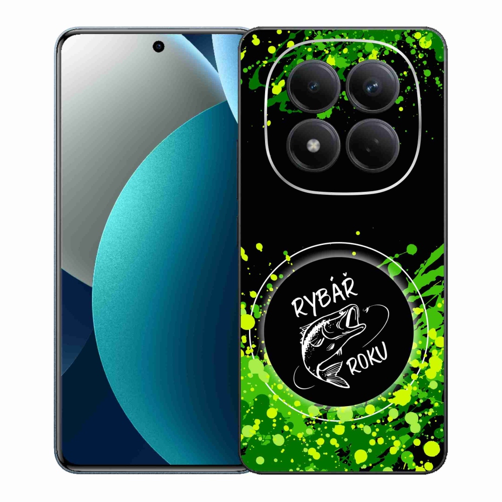 Gélový kryt mmCase na Xiaomi Redmi Note 15 Pro - rybár roka čierne pozadie