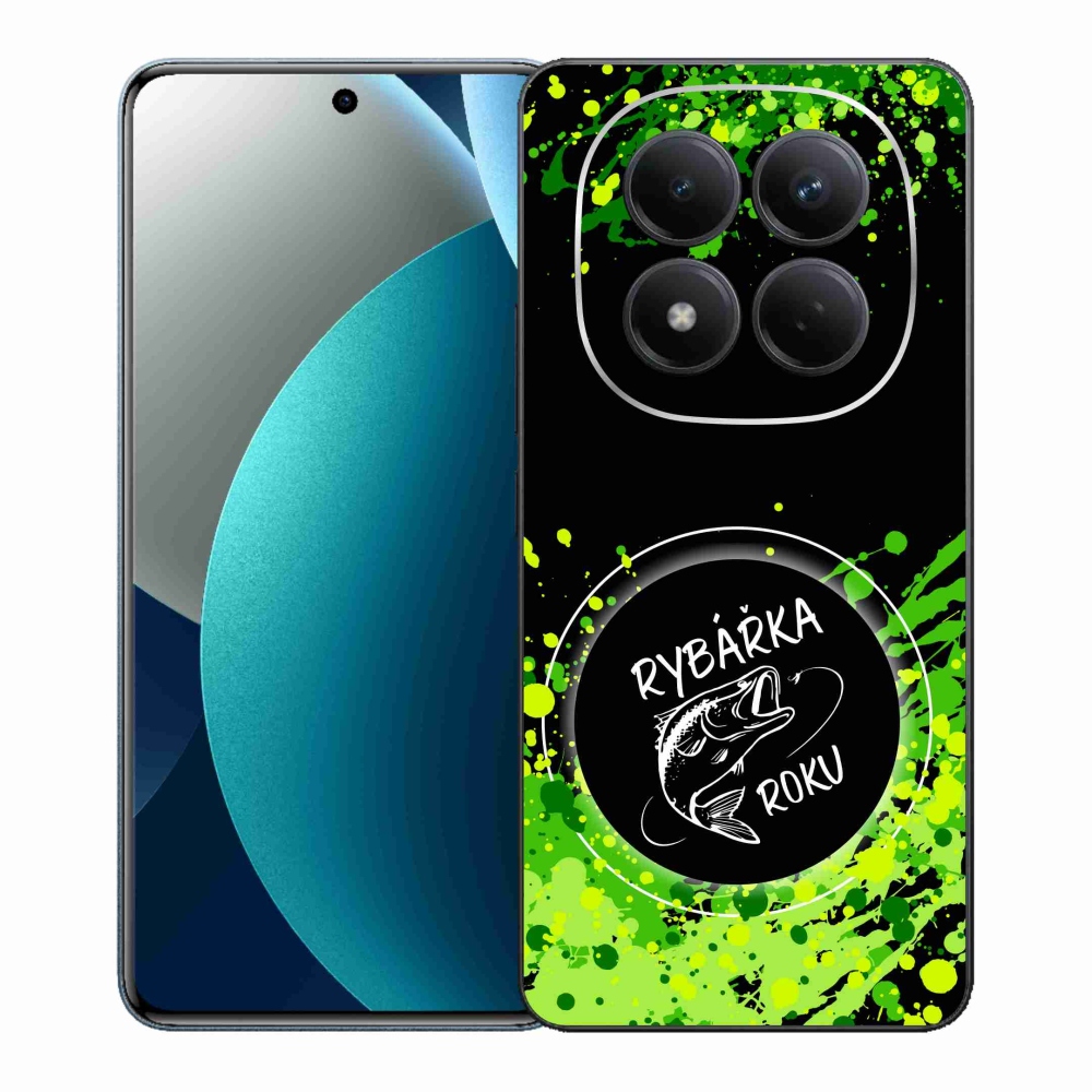 Gélový kryt mmCase na Xiaomi Redmi Note 15 Pro - rybárka roku čierne pozadie