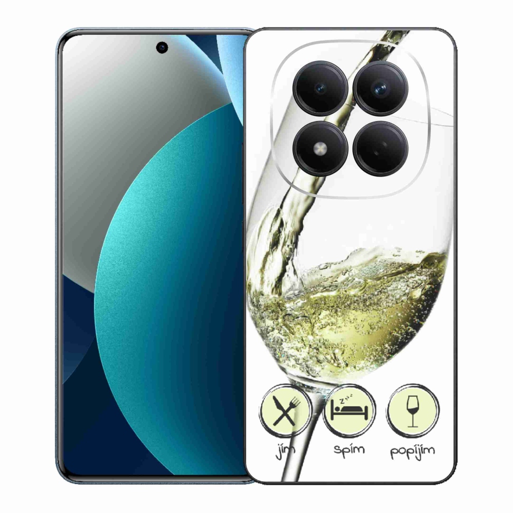 Gélový kryt mmCase na Xiaomi Redmi Note 15 Pro - pohár vína bielej