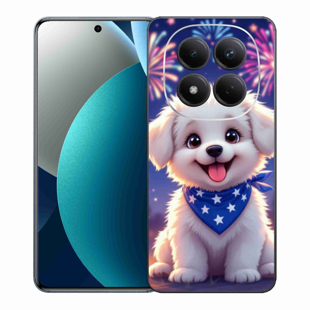 Gélový kryt mmCase na Xiaomi Redmi Note 15 Pro - slávnostné šteňa