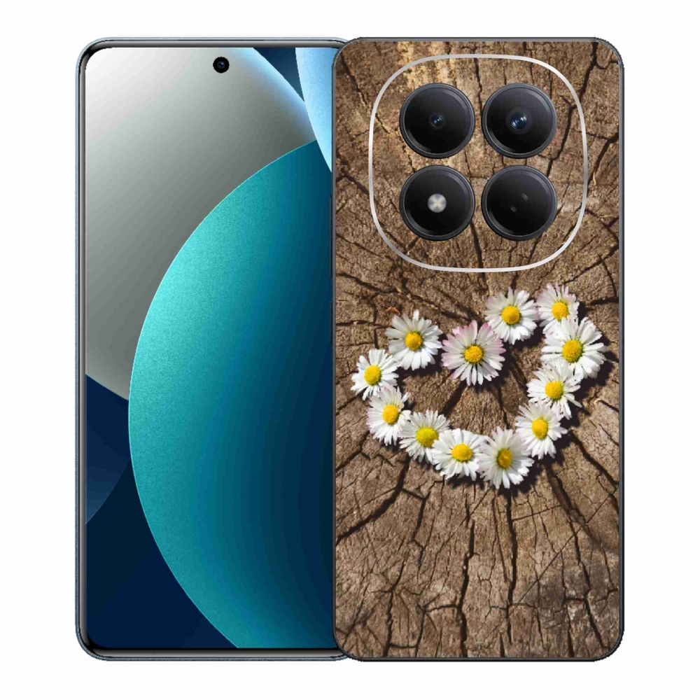 Gélový kryt mmCase na Xiaomi Redmi Note 15 Pro - srdce z margaréty