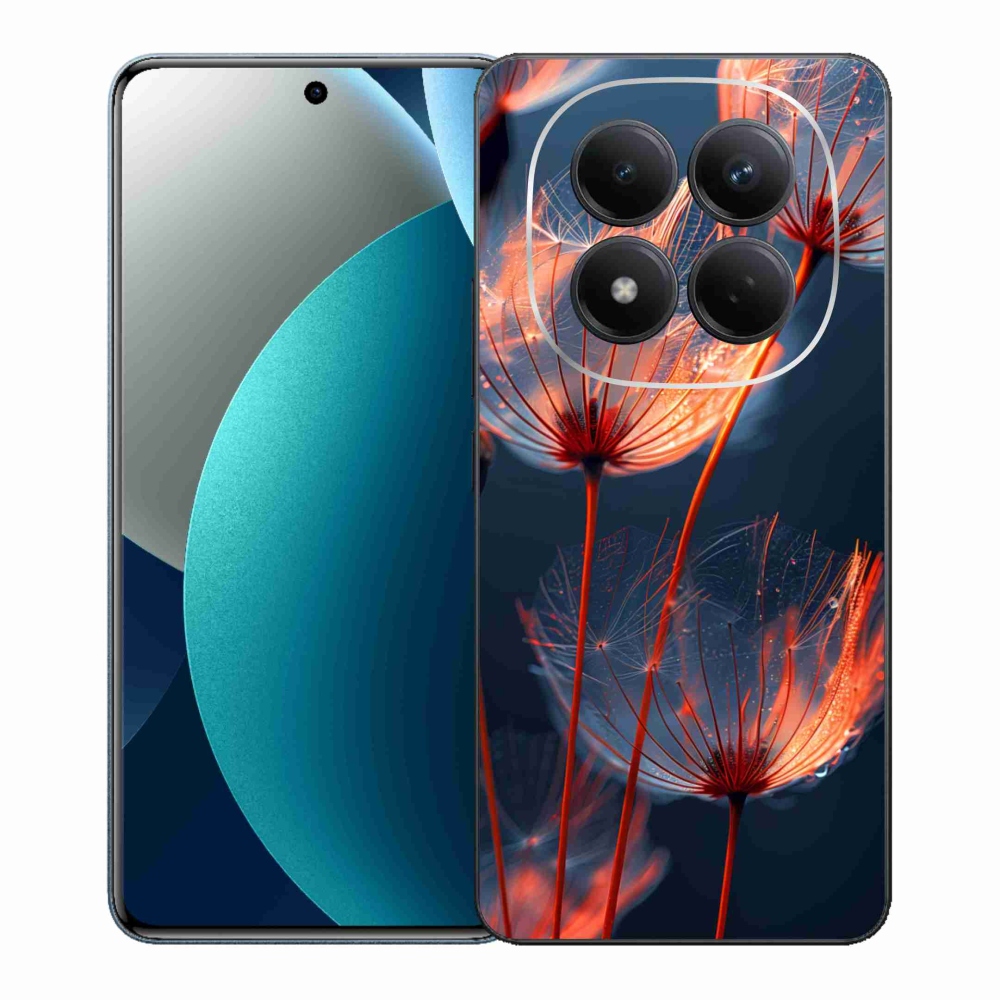 Gélový kryt mmCase na Xiaomi Redmi Note 15 Pro - svetielkujúce páperie