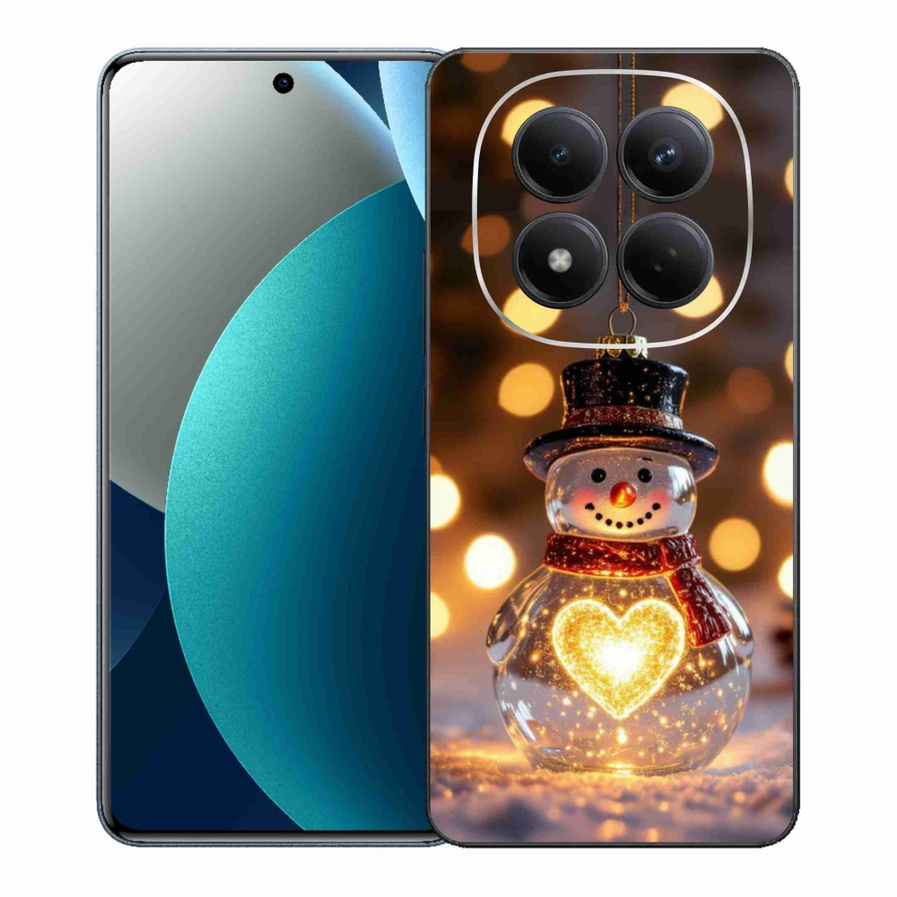 Gélový kryt mmCase na Xiaomi Redmi Note 15 Pro - svietiaci vianočný snehuliak
