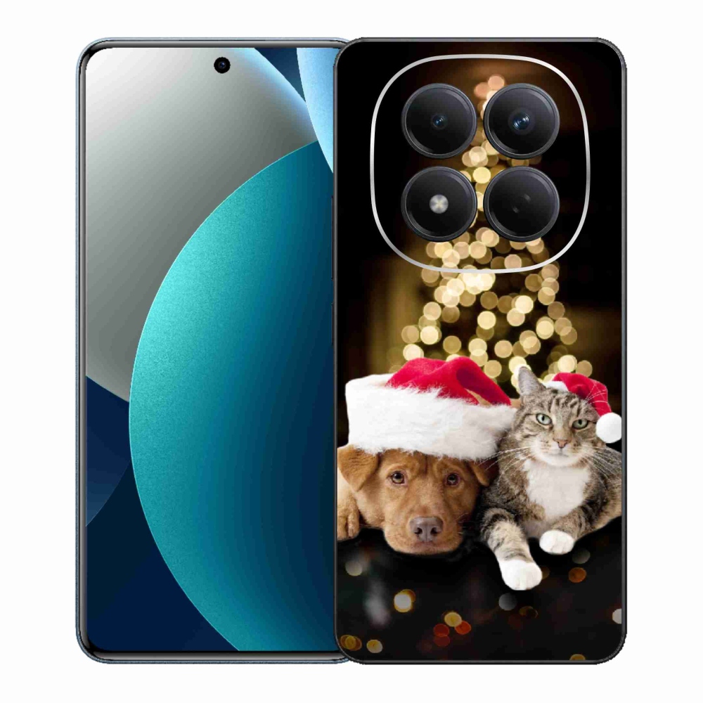 Gélový kryt mmCase na Xiaomi Redmi Note 15 Pro - vianočný pes a mačka