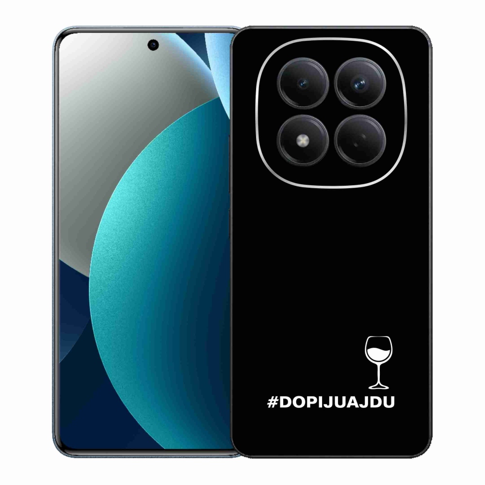 Gélový kryt mmCase na Xiaomi Redmi Note 15 Pro - vínny motív čierne pozadie