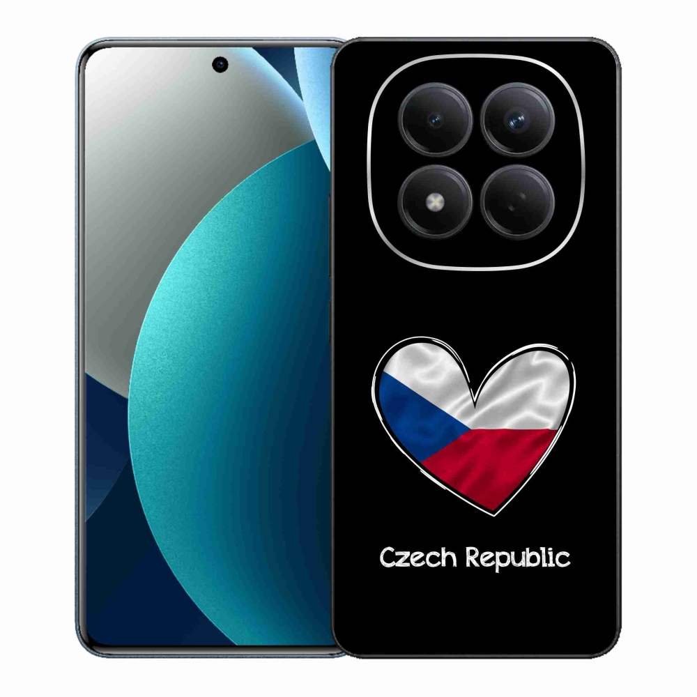 Gélový kryt mmCase na Xiaomi Redmi Note 15 Pro - vlajka srdca čierne pozadie