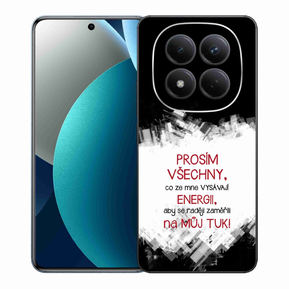 Gélový kryt mmCase na Xiaomi Redmi Note 15 Pro - vtipný text 1 červený