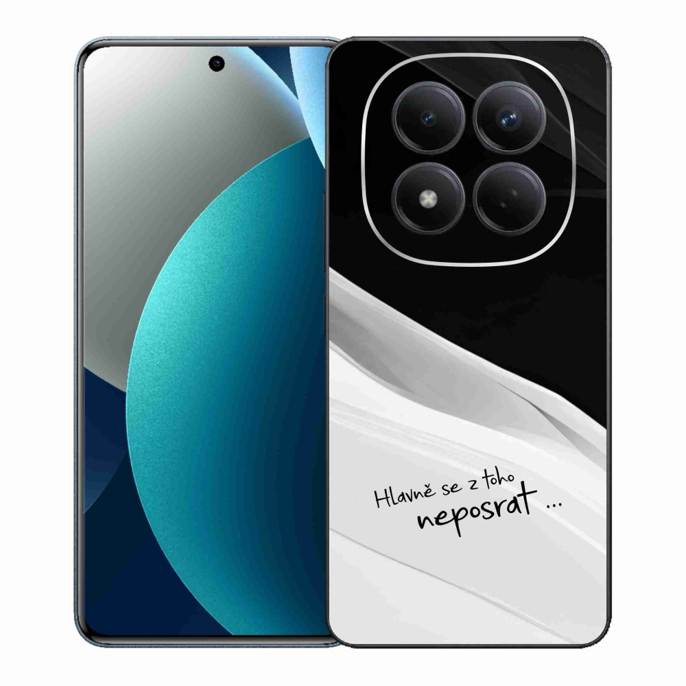 Gélový kryt mmCase na Xiaomi Redmi Note 15 Pro - vtipný text 13 bieločierne pozadie