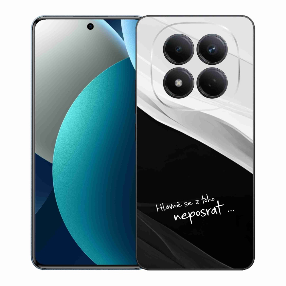 Gélový kryt mmCase na Xiaomi Redmi Note 15 Pro - vtipný text 13 čiernobiele pozadie