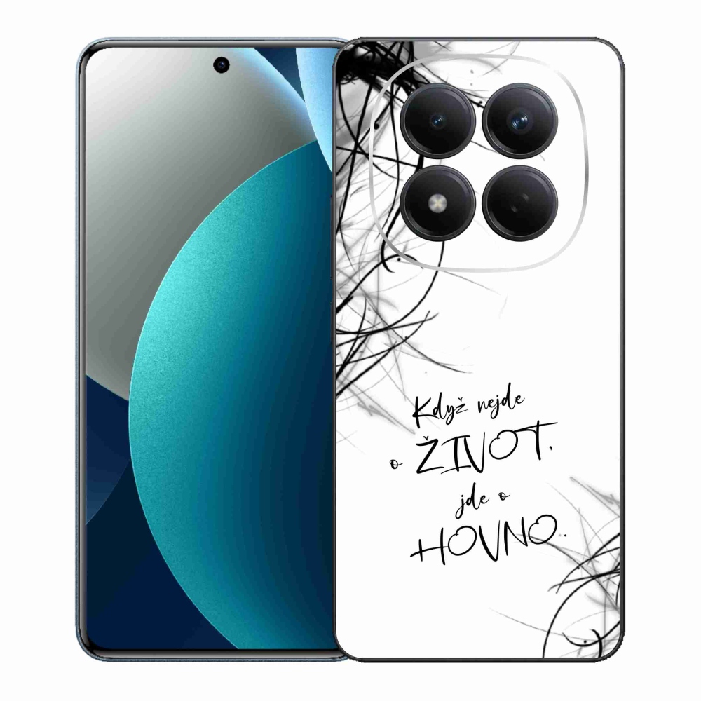 Gélový kryt mmCase na Xiaomi Redmi Note 15 Pro - vtipný text 16 biele pozadie