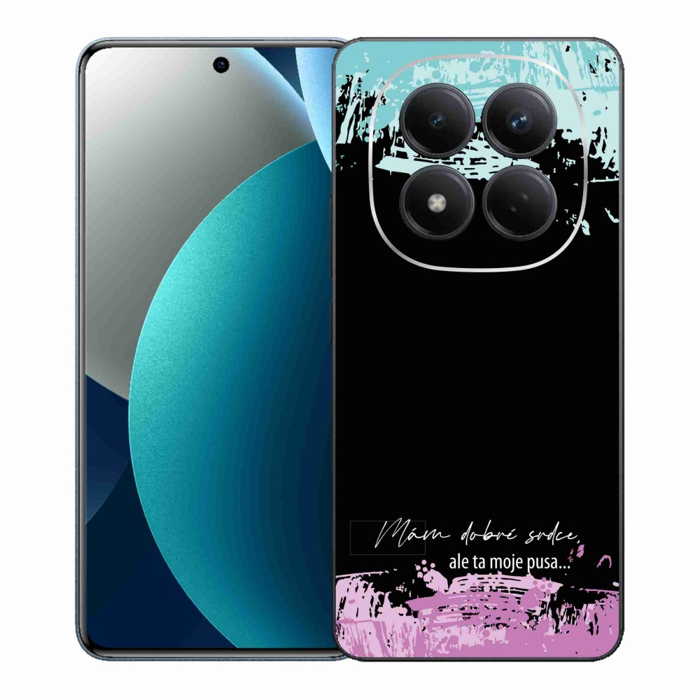 Gélový kryt mmCase na Xiaomi Redmi Note 15 Pro - vtipný text 3 čierne pozadie