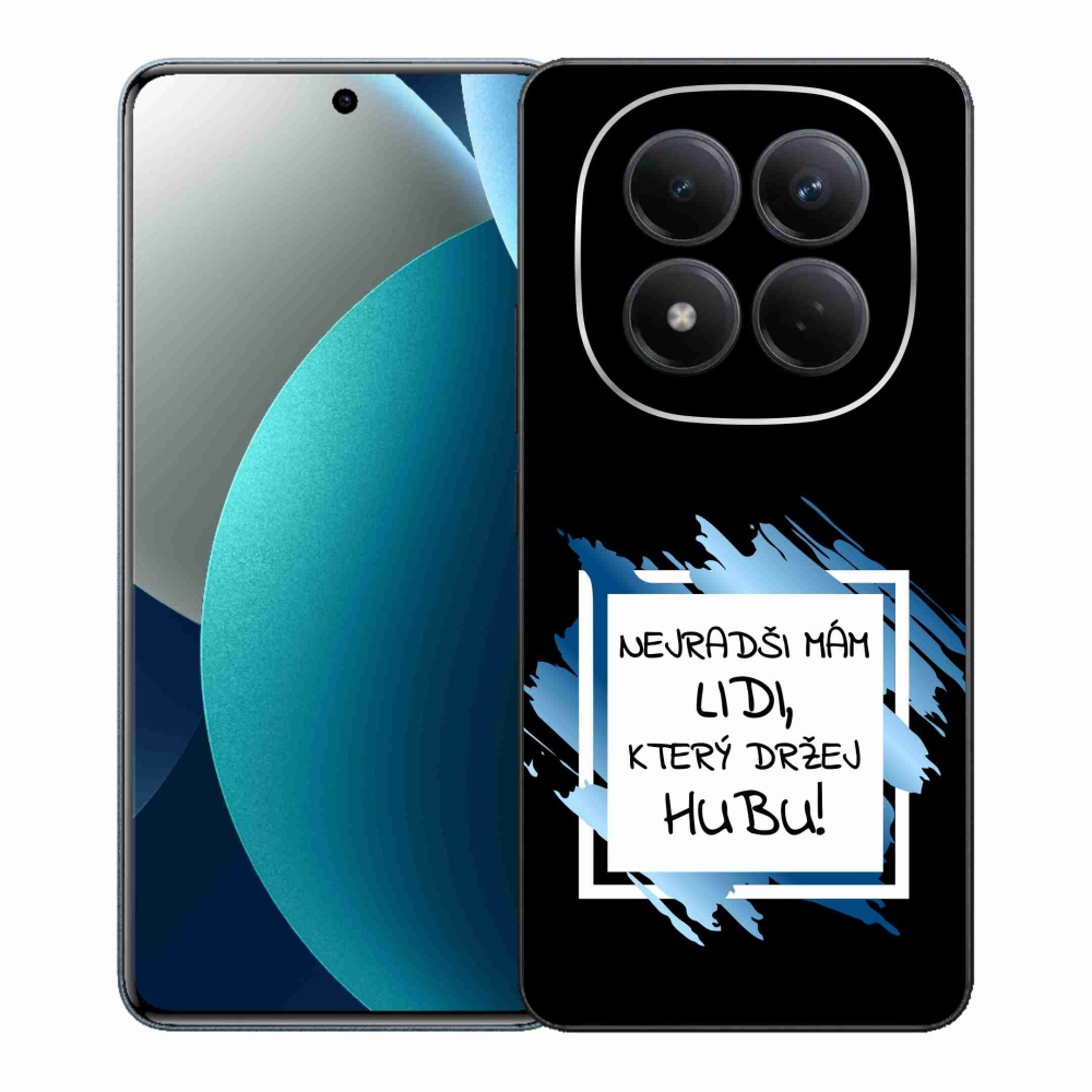 Gélový kryt mmCase na Xiaomi Redmi Note 15 Pro - vtipný text 7 bieločierne pozadie