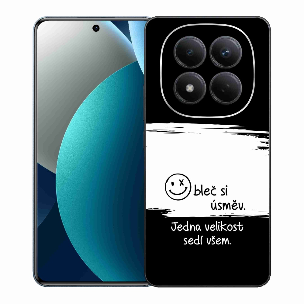 Gélový kryt mmCase na Xiaomi Redmi Note 15 Pro - vtipný text 8 bieločierne pozadie