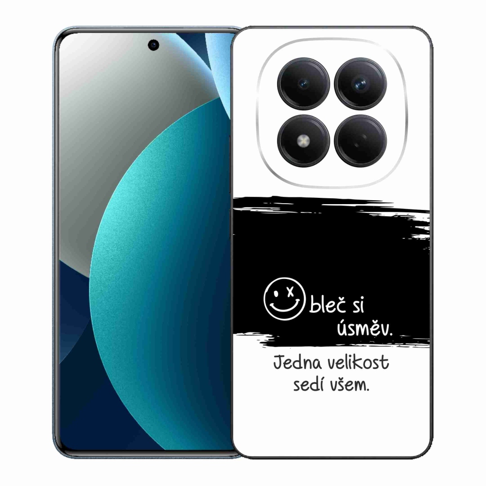 Gélový kryt mmCase na Xiaomi Redmi Note 15 Pro - vtipný text 8 čiernobiele pozadie