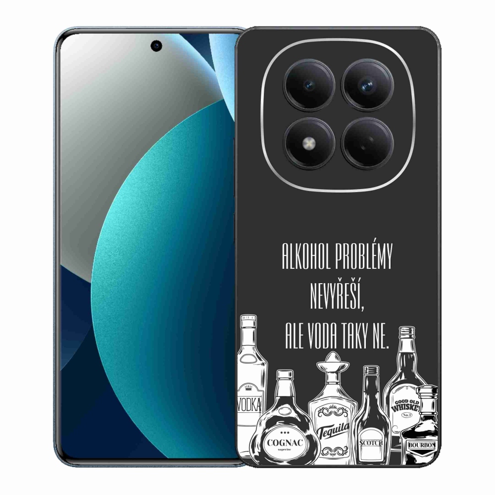 Gélový kryt mmCase na Xiaomi Redmi Note 15 Pro - vtipný text čierne pozadie