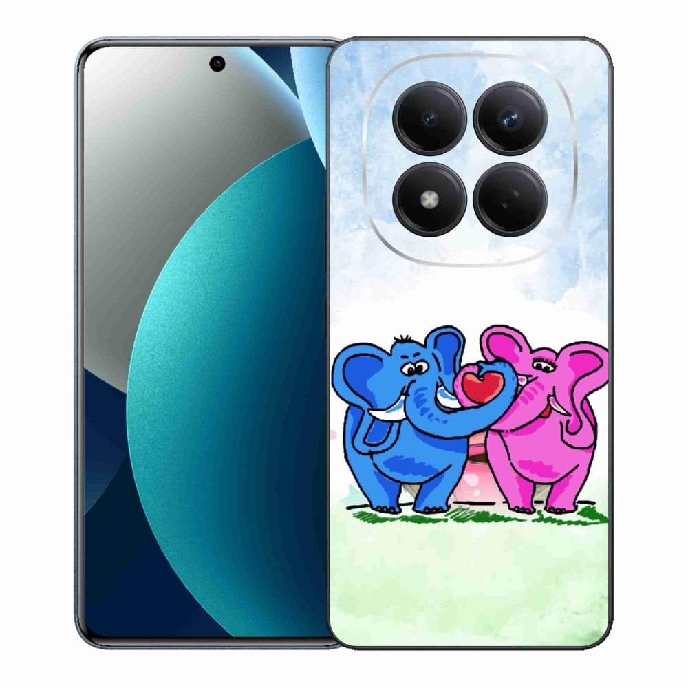Gélový kryt mmCase na Xiaomi Redmi Note 15 Pro - zamilovaní slony