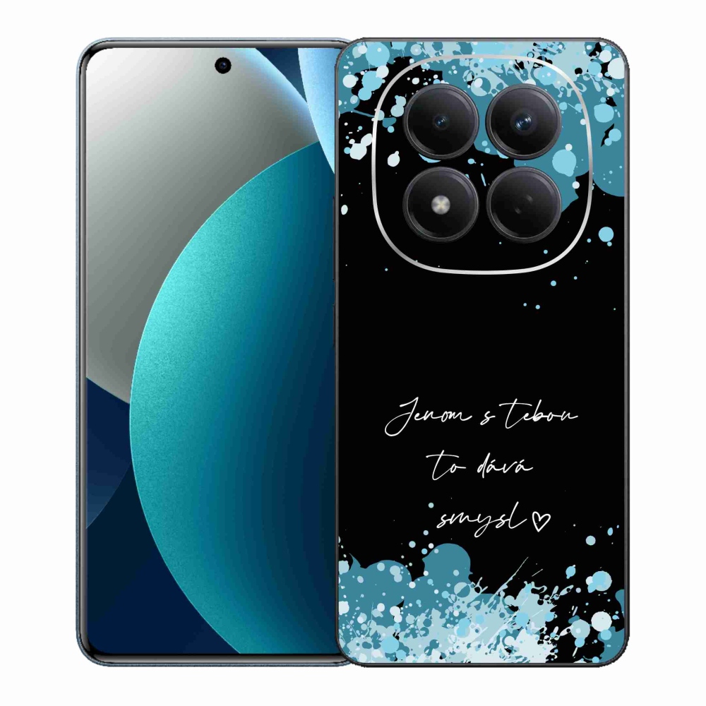 Gélový kryt mmCase na Xiaomi Redmi Note 15 Pro - zamilovaný text čierne pozadie