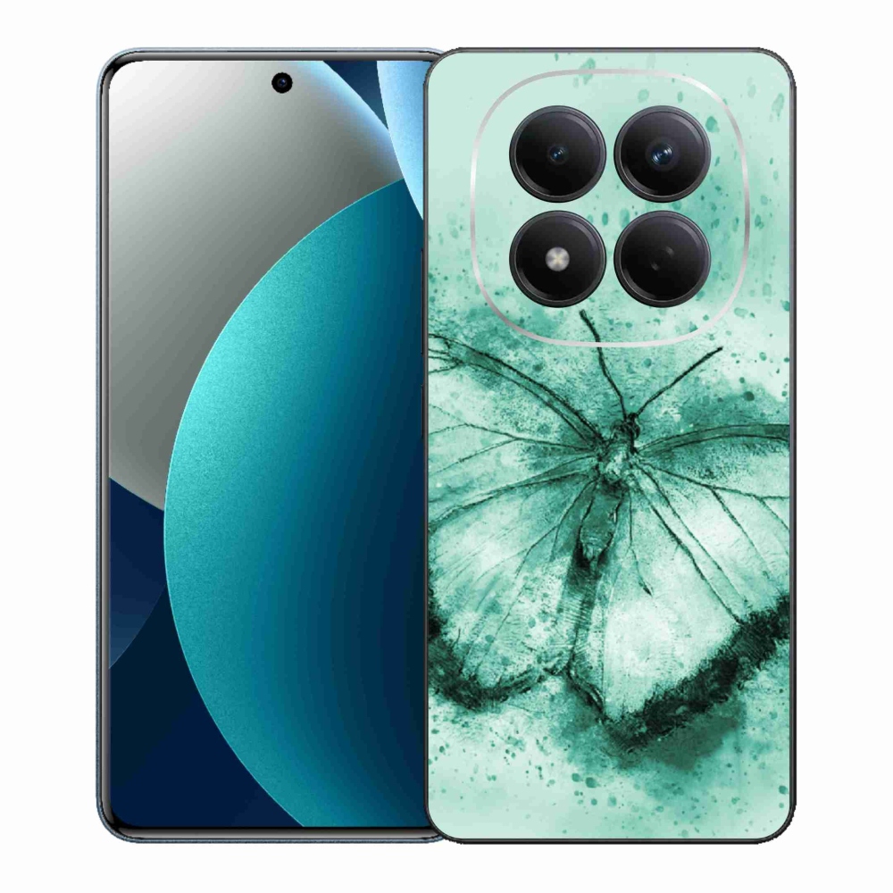 Gélový kryt mmCase na Xiaomi Redmi Note 15 Pro - zelený motýľ