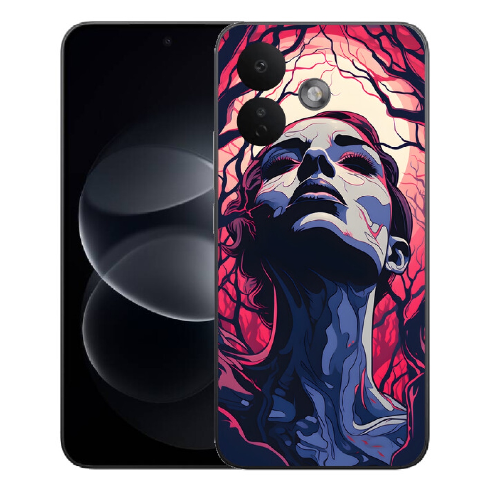 Gélový kryt mmCase na Xiaomi Redmi Note 17 Pro 5G - abstraktná tvár