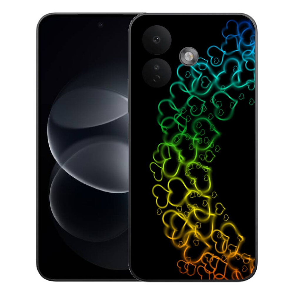 Gélový kryt mmCase na Xiaomi Redmi Note 17 Pro 5G - farebné srdiečka