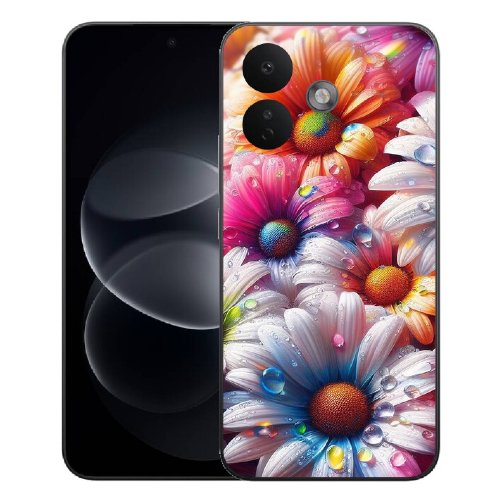 Gélový kryt mmCase na Xiaomi Redmi Note 17 Pro 5G - farebné margaréty