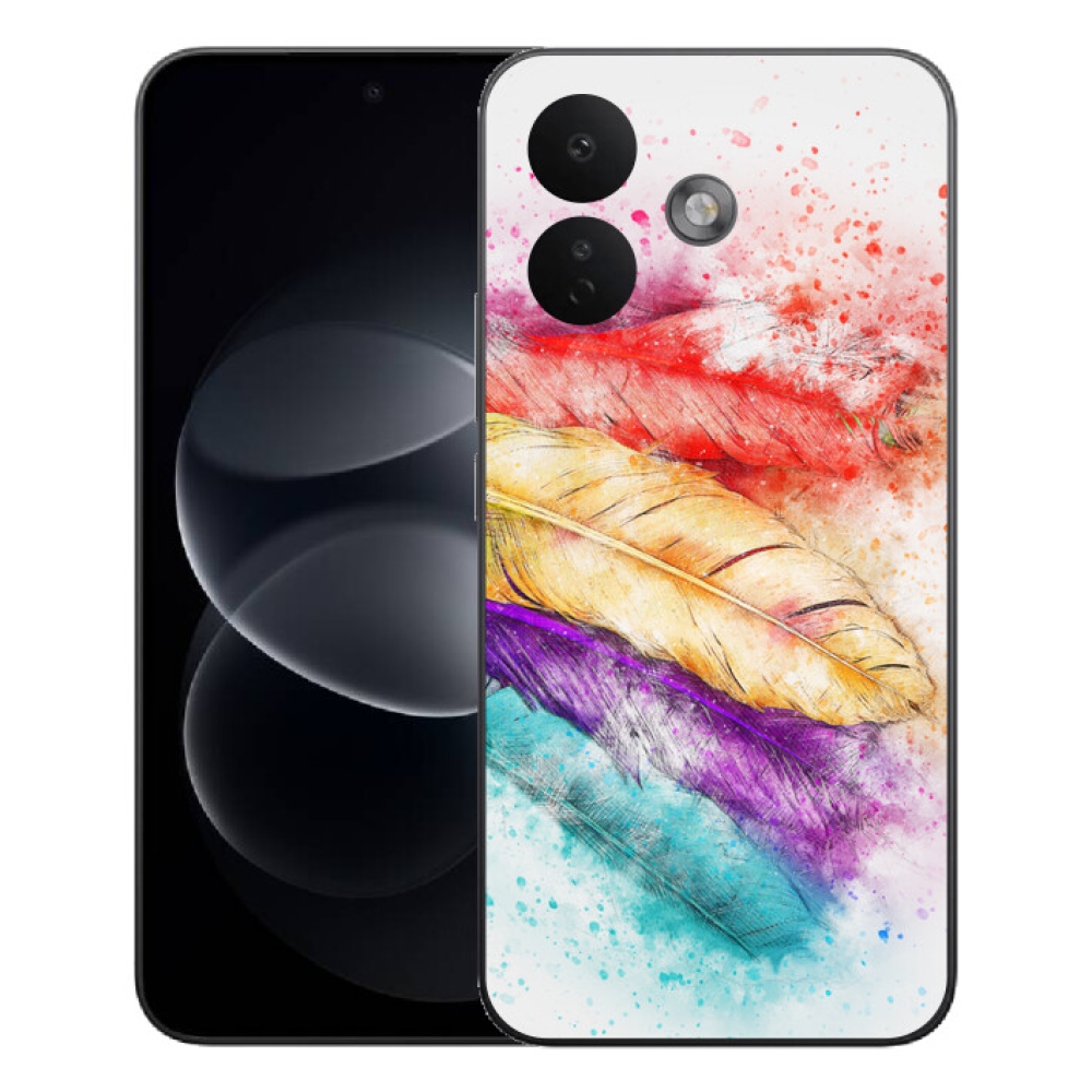 Gélový kryt mmCase na Xiaomi Redmi Note 17 Pro 5G - farebné perie