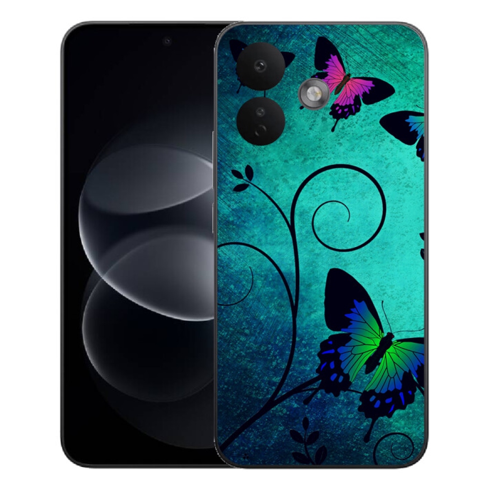 Gélový kryt mmCase na Xiaomi Redmi Note 17 Pro 5G - farební motýle